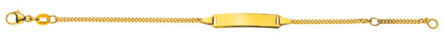 Bébé Bracelet Panzer geschliffen Gelbgold 750