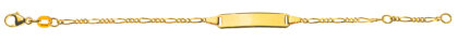 Bébé Bracelet Figaro 3+1 Gelbgold 750