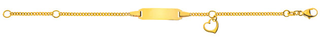 Bébé Bracelet Panzer diamantiert Gelbgold 750, 14cm