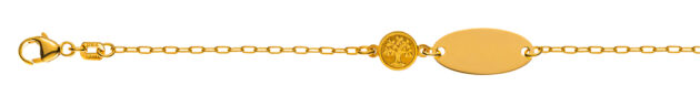 Bébé Bracelet Anker oval Gelbgold 750 14cm