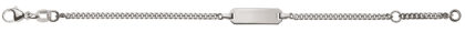 Bébé Bracelet Panzer geschliffen Weissgold 750 14 cm