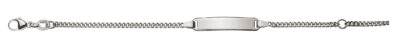 Bébé Bracelet Panzer geschliffen Weissgold 750 14cm
