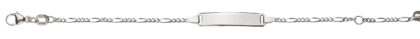 Bébé Bracelet Figaro 3+1 Weissgold 750 14cm