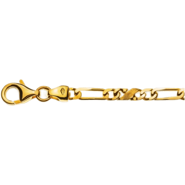 Carrera/Figaro Bracelet poliert/satiniert Gelbgold 750 22cm