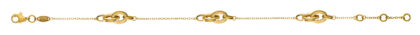 Armband Anker mit 3 Zwischenteilen, Gelbgold 750, 19cm