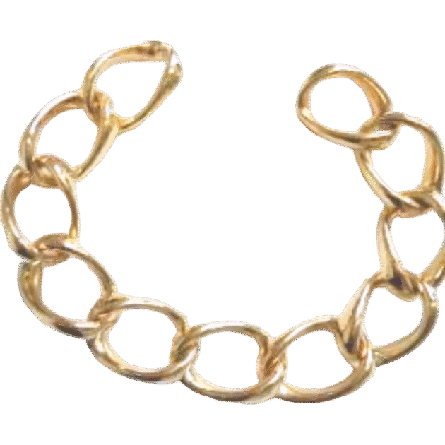 Bracelet Panzer offen Gelbgold 750 Handarbeit 22cm 18,5mm