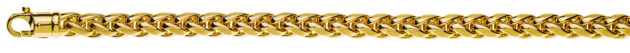 Collier Zopf Gelbgold 750, 7.0mm, Handarbeit, halbmassiv, poliert/matt, 45cm