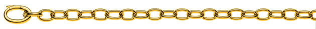 Bracelet Anker oval Gelbgold 750 Handarbeit 20cm