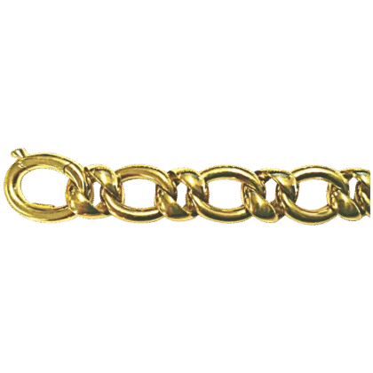 Collier Figaro 1+1 Gelbgold 750 Handarbeit 45cm