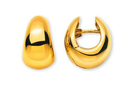 Kreolen Gelbgold 750 Tropfenform Handarbeit